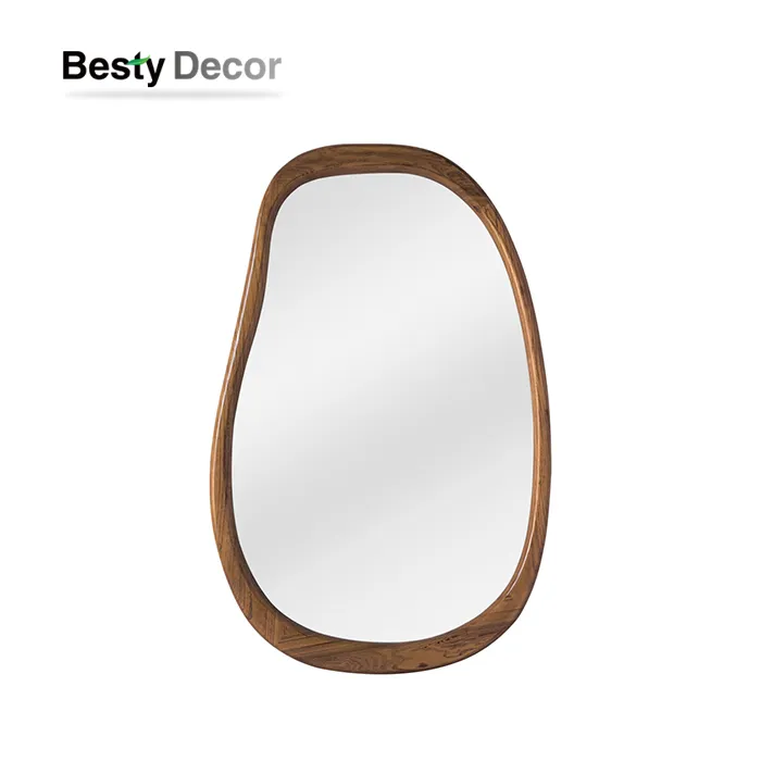 Ogledalo s nepravilnim okvirom od punog drva